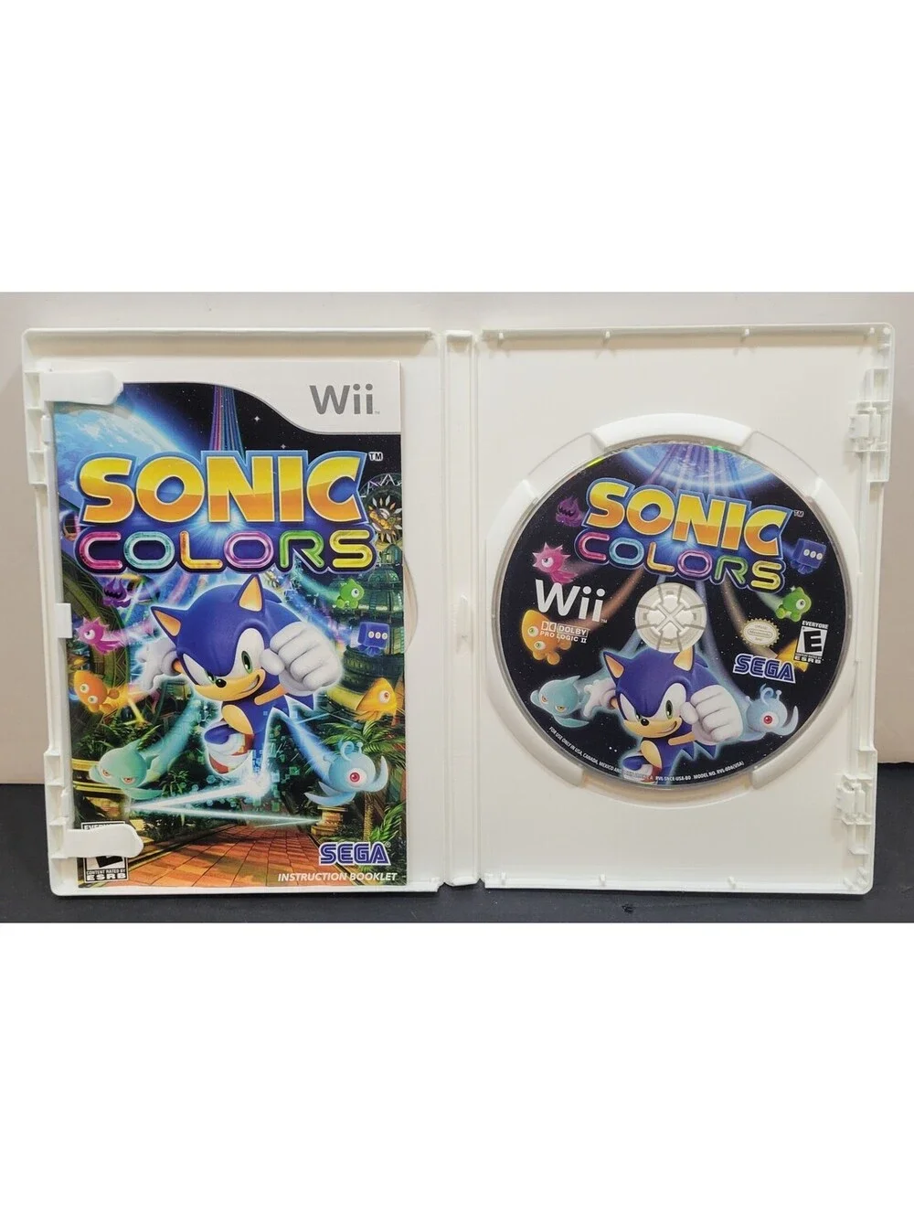 Sonic Colors (Nintendo Wii, 2010) w/Case & Manual Tested/Works